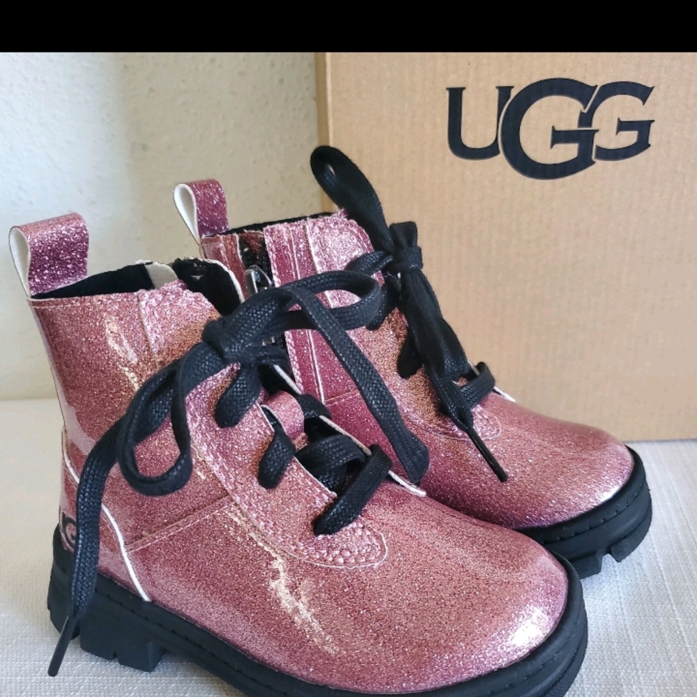 UGG Kids Pink Glitter Boots